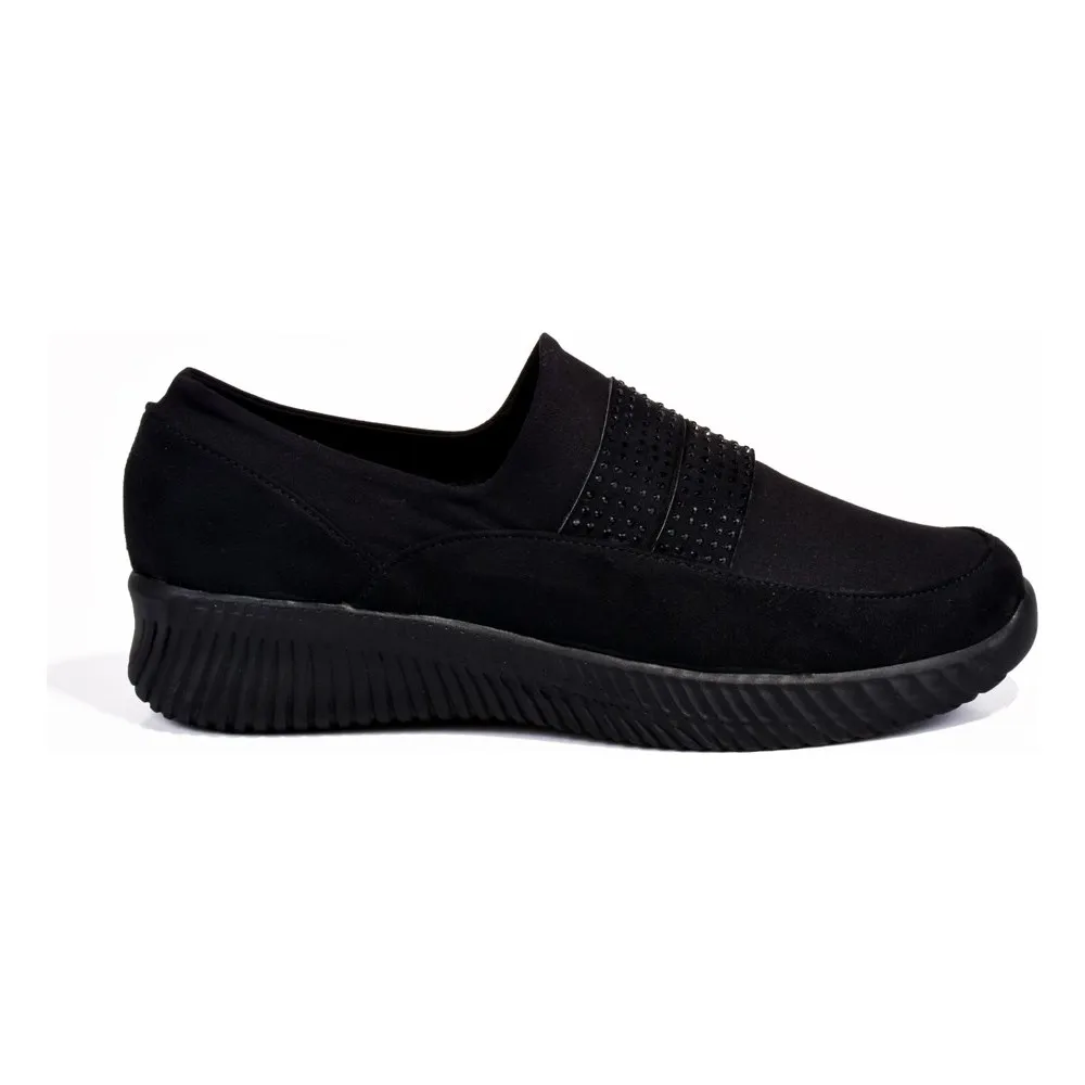 Dorlie Stretch Suede Low Heel Casual Ballerina