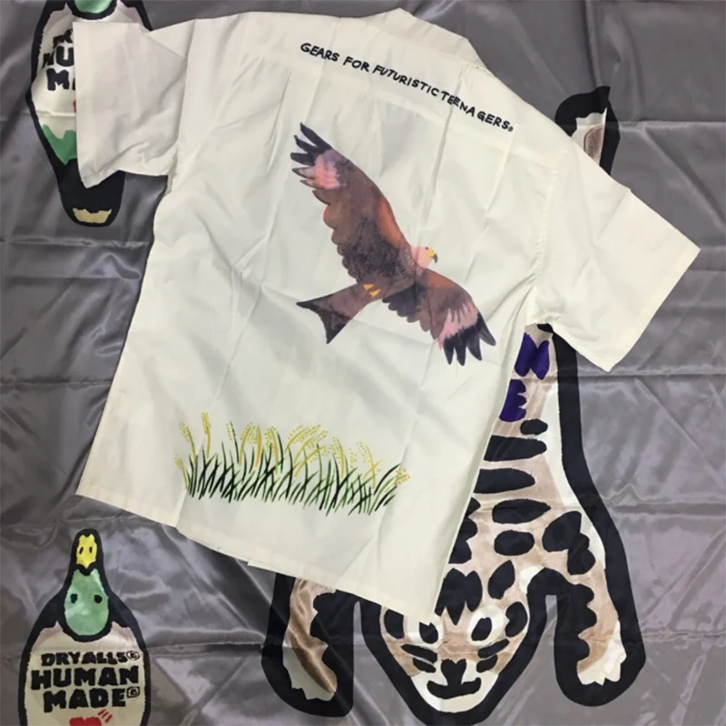 Human Made Shirt Men Women 1:1 Eagle Print HUMAN MADE Oversize Hawaii Shirt