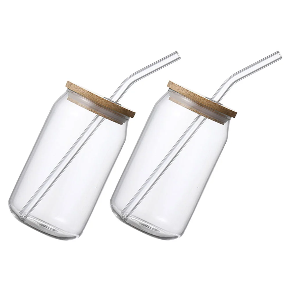 

2 Pcs Beer Can Glasses Coffee Mugs Lids Iced Coffee Glasses Cocktail Glass Go Iced Coffee Cups Lids