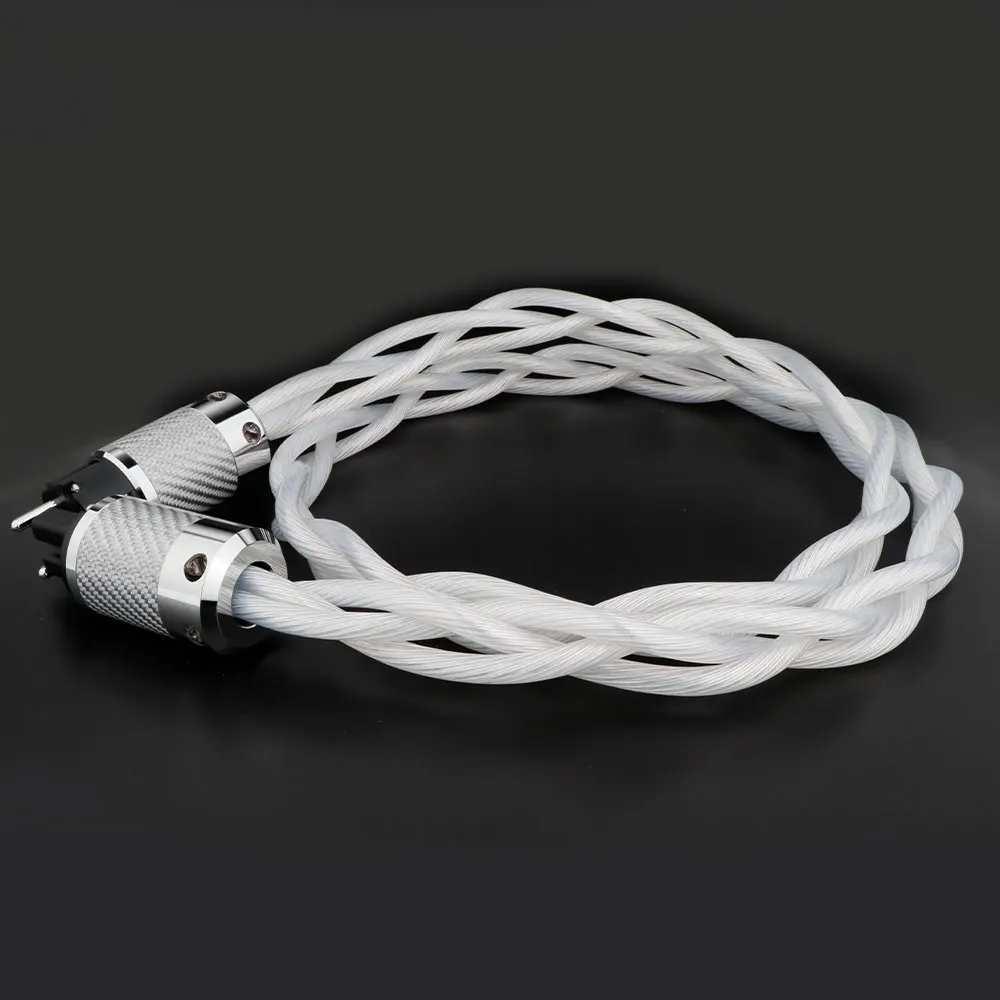 Hi-Fi серебряный кабель питания 5N OCC однокристальный аудио усилитель US/EU AC - купить