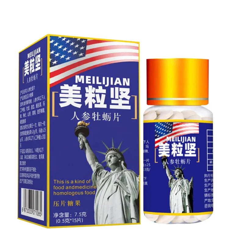 15 Pills Ginseng Oyster Tablets Men Oral Tonic Men Adults Improve Kidney Deficiency and Poor Energy