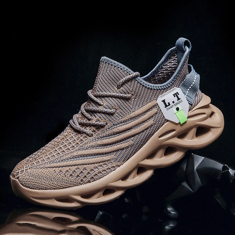

2023 New Men's Sneakers Casual Shoes New Comfortable Fashion Flying Weave Summer Breathable Sports Running Non-slip Male Shoes