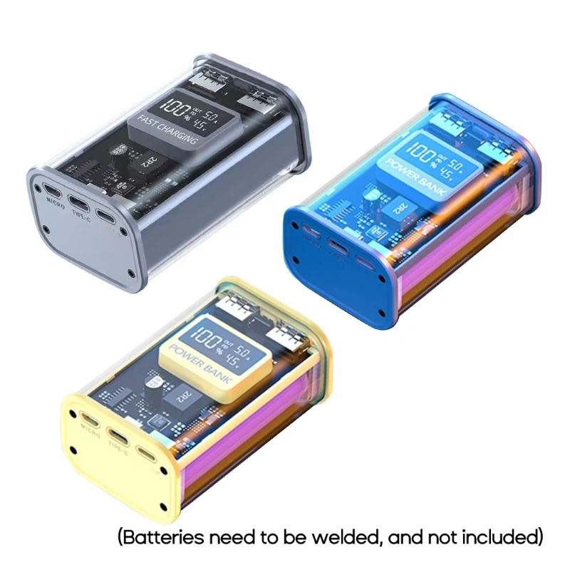 

21700 Polymer Battery Fast Charging Power Supply Enclosure Box PD22.5W Led