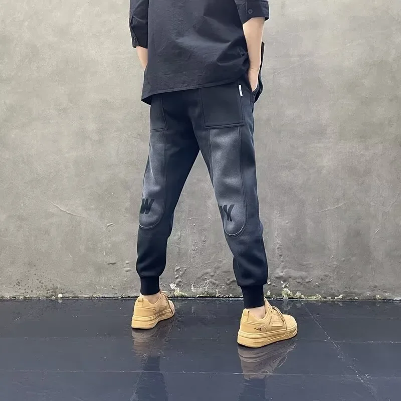 Осенние модные мужские повседневные брюки свободного кроя в стиле Харадзюку