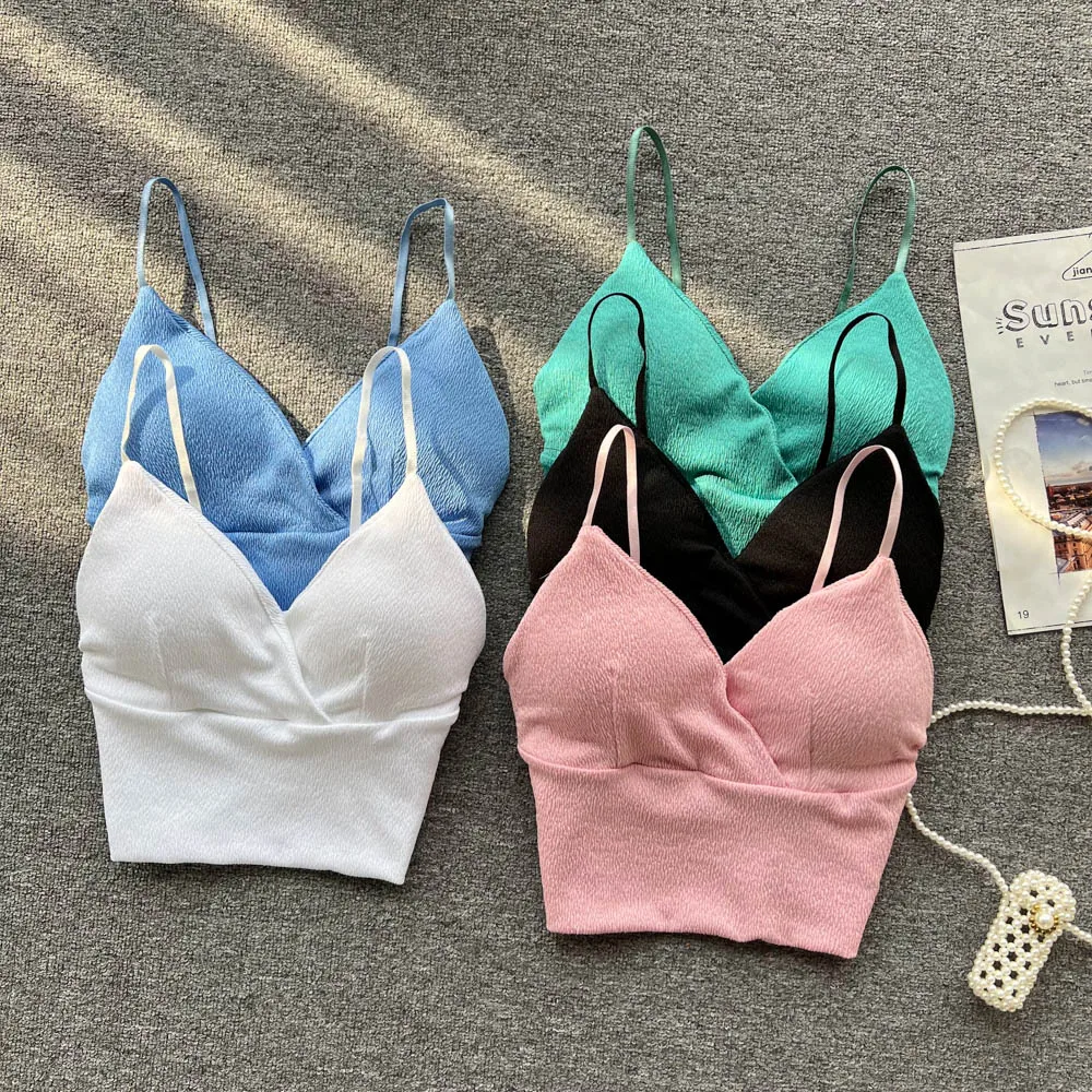 

Женский бюстгальтер-топ на бретелях, с открытой спиной