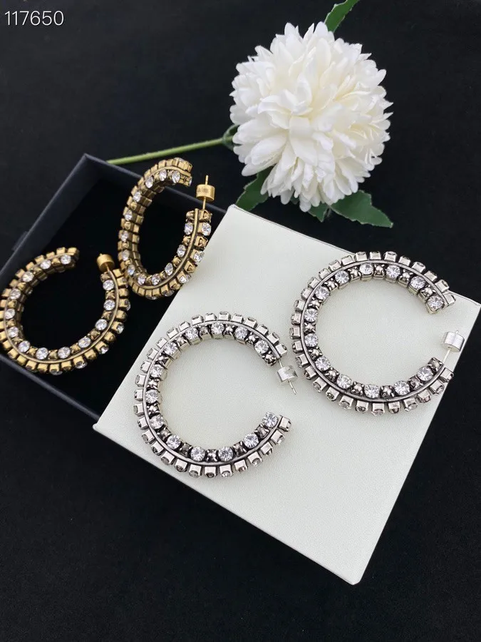 

European and American new popular three times inlaid earrings