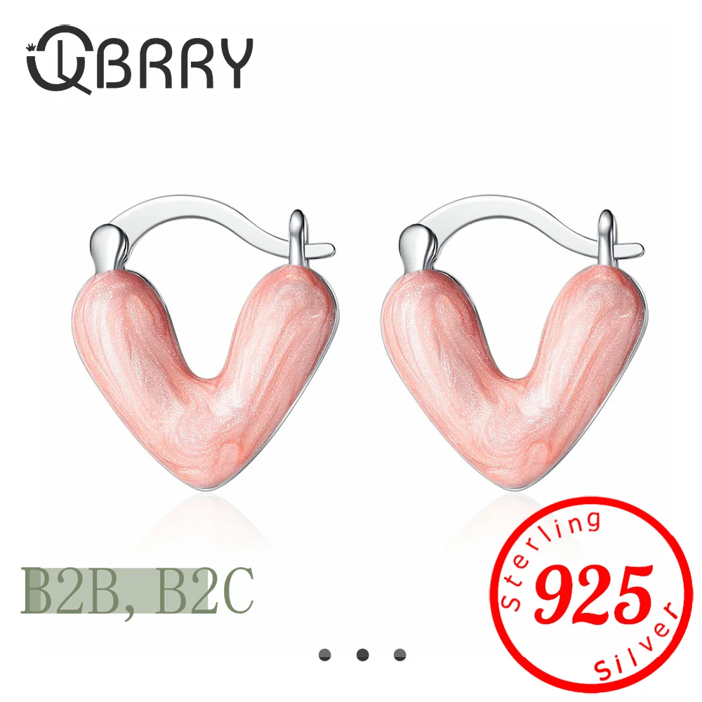 Серьги-кольца с глазурью в форме сердца для женщин винтажные серьги пряжкой ушей