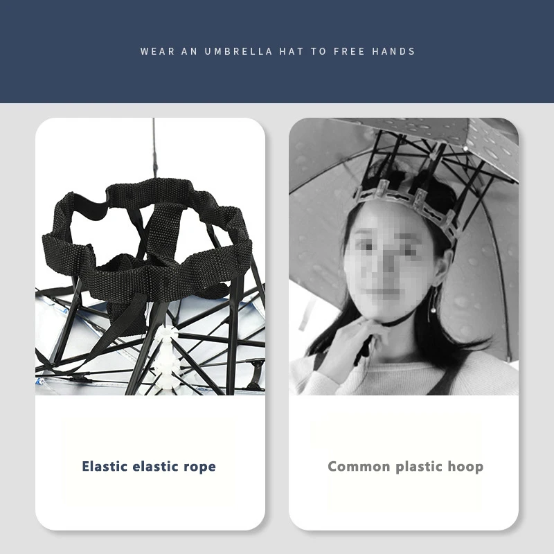 Шляпа-зонтик от дождя складной солнцезащитный козырек водонепроницаемый
