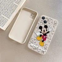 phone case 11 mickey minnie cartoon white for iphone 13 12 11 pro max 7 8 plus xr xr xs max 6 6s se cover luxury coque comic