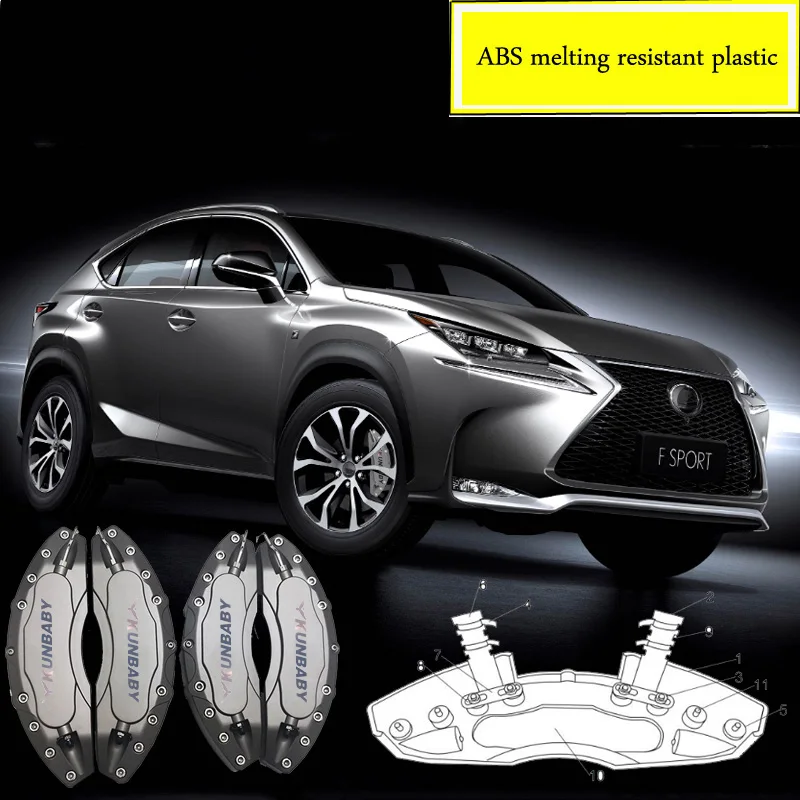4 шт., силиконовые чехлы для тормозных суппортов Lexus F Sport CT IS ES RX