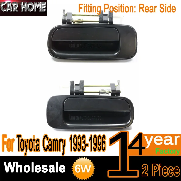 

PAIR SET REAR Outside Door Handle Smooth Black for Toyota Camry 1993-1996 OE 69230-33010,69240-33010