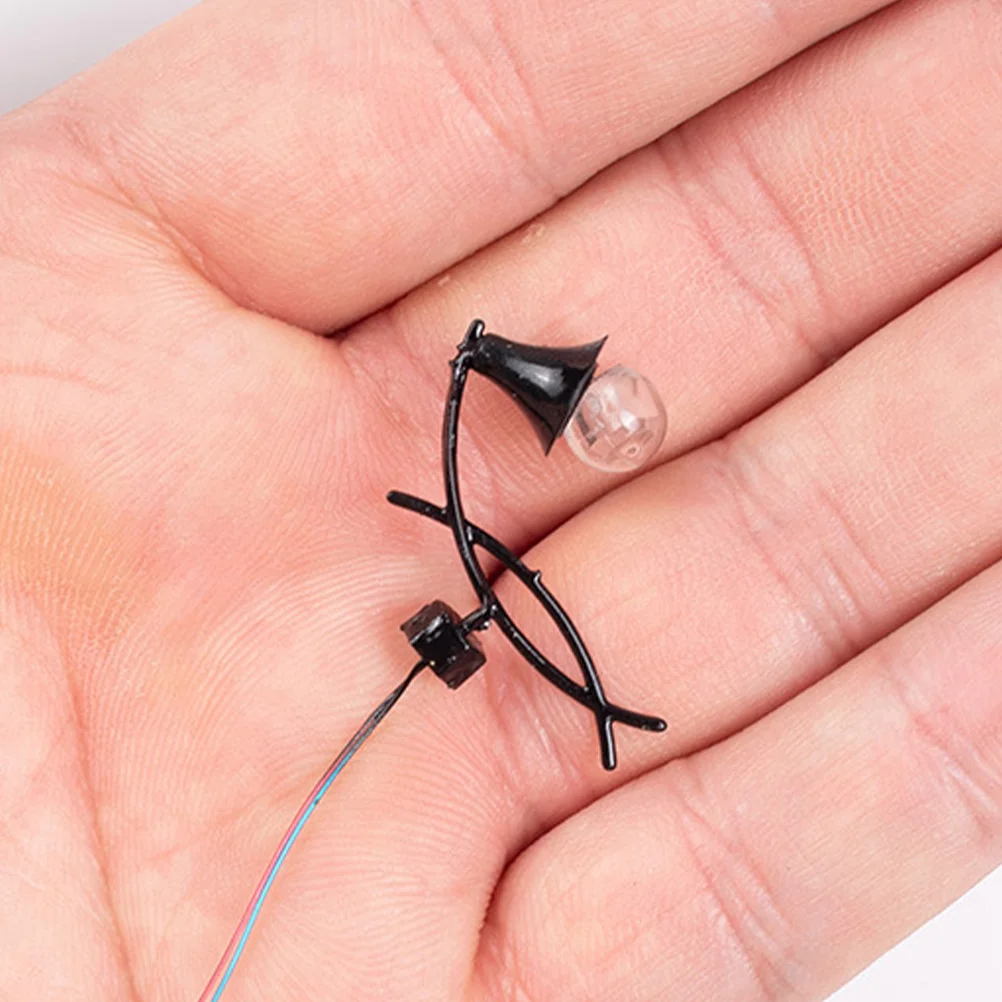 

5 Pcs Decor Mini Wall Lamp Sand Table Ornament Layout Stainless Steel Plus Abs DIY Landscape Light Miniature Lights