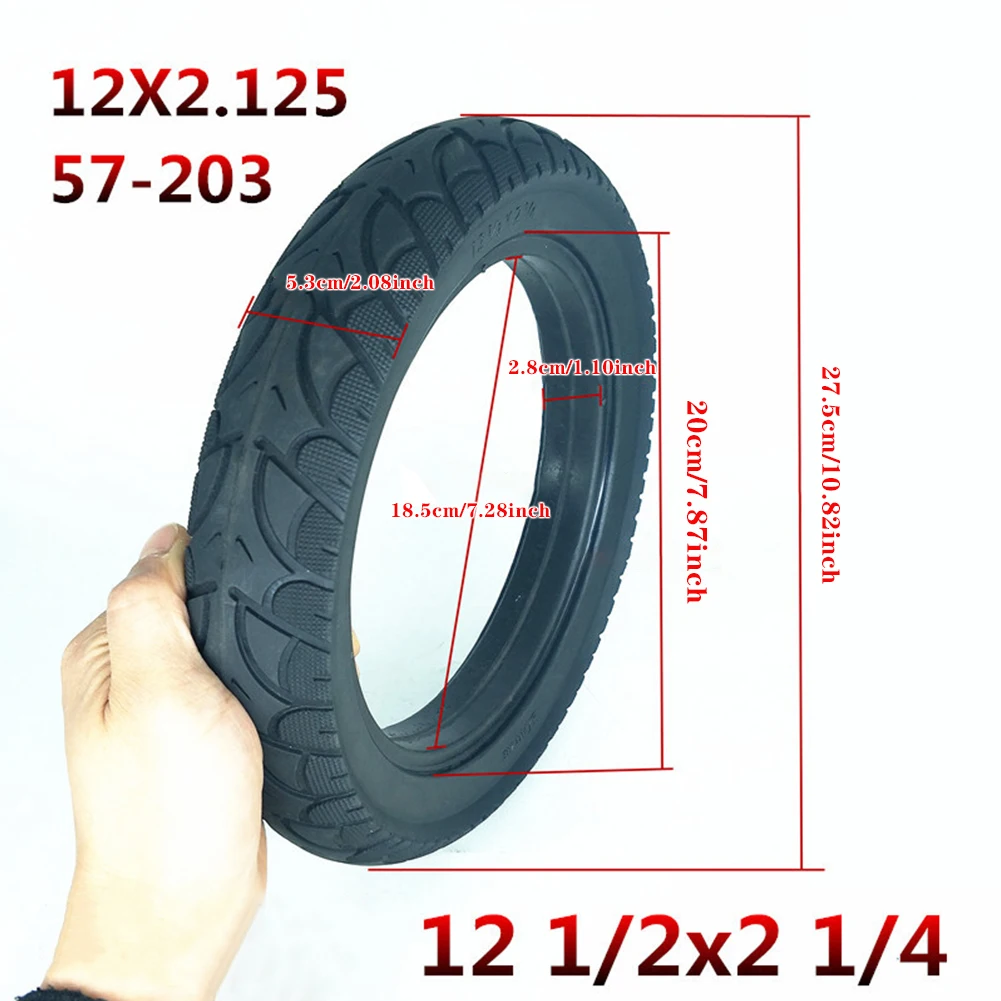 

12 Inch Electric Scooter Explosion Proof Solid Tire Air Free Punctureproof Tyre For Electric Wheelchairs Electric Vehicles
