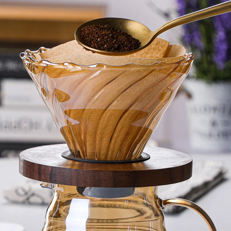 Набор для кофе Pour Over V02 капельница 600 мл сервер V60 фильтр Стеклянная Воронка