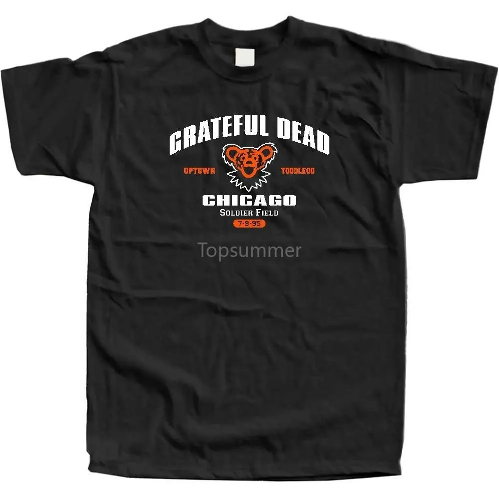 

2020 Summer Style Grateful Dead Chicago '95 Soldier Field T Shirt Brand New Authentic O Neck Streetwear Tees Cartoon