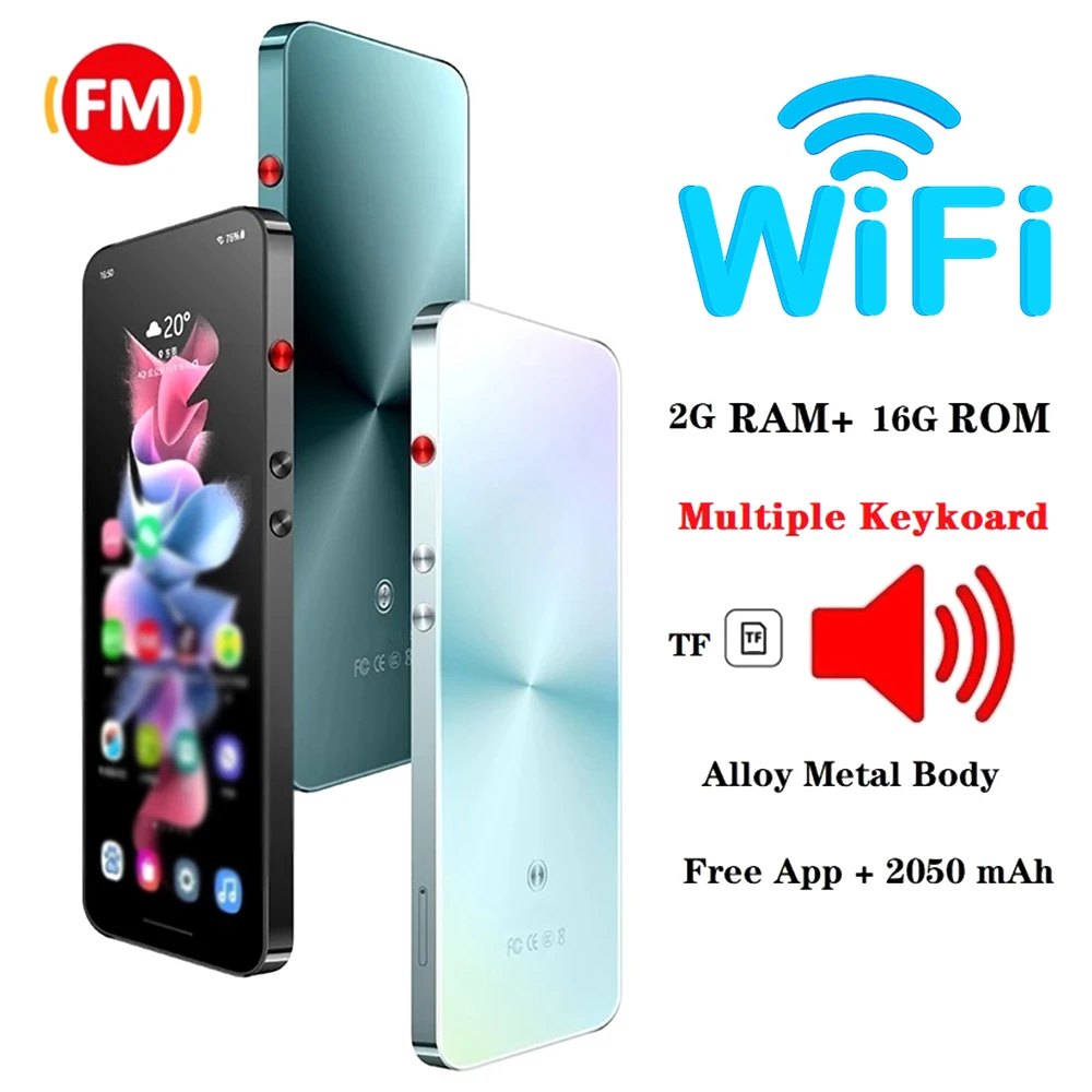

Мультиязычный Mp3 музыкальный динамик 16 Гб Wifi сенсорный экран Mp4 видеоплеер FM радио TF карта рекордер для Android Google Play