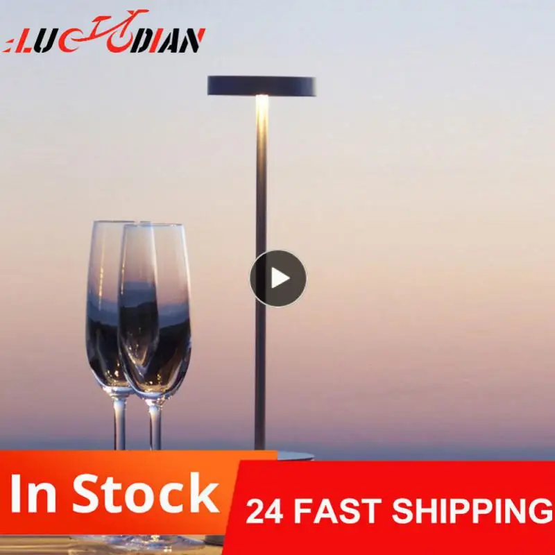 

Stepless Dimming Bedside Lamp Table Lamp Usb Cordless Desk Lamp For Hotel Bar Decor Night Light Rechargeable Portable Led