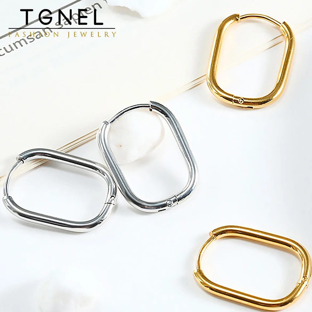 

2022 New Stainless Steel Hoop Earrings Ladies Men's Silver Color U-shaped Pop Earrings Jewelry Accessories Memorial Day Gifts