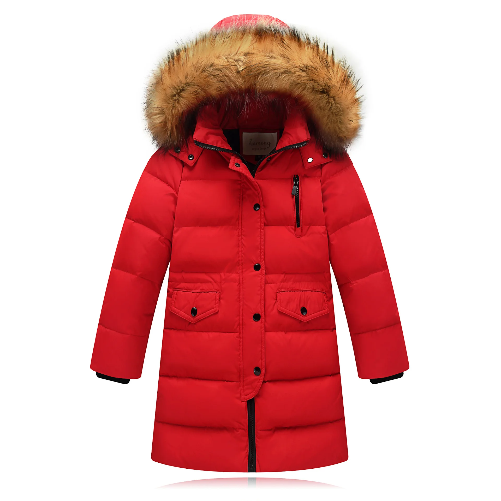

2023 Best Sell Brand Girl's Down Jackets Coats Long Model Thick Warm Children Down Outerwears Girl Down Jackets Winter -30degree