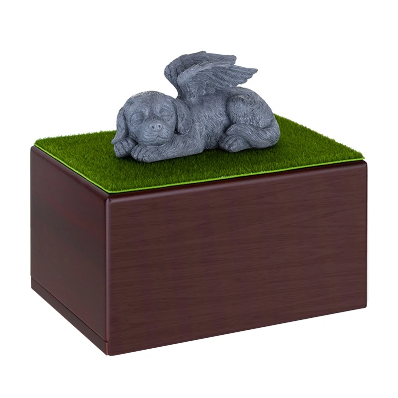

Y5LE Pet Urn Memorial Box with Picture Wooden Cremation Urns for Cats