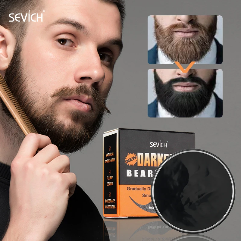 

Sevich 50g Darkening Beard Balm Natural Darkening Removal Gray Beard Collagen Nourish Beard Wax Keratin Repair & Smoothing Beard