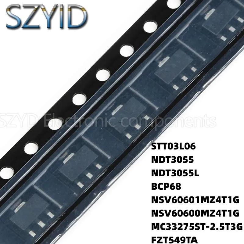 100 шт. SOT223 STT03L06 NDT3055 NDT3055L BCP68 NSV60601MZ4T1G NSV60600MZ4T1G MC33275ST-2.5T3G FZT549TA