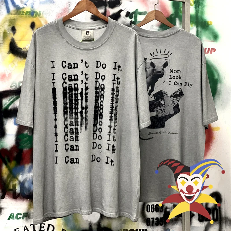 

Vintage I Can Not Do It T Shirt Men Women Washed T-shirts Oversized Tops Tee