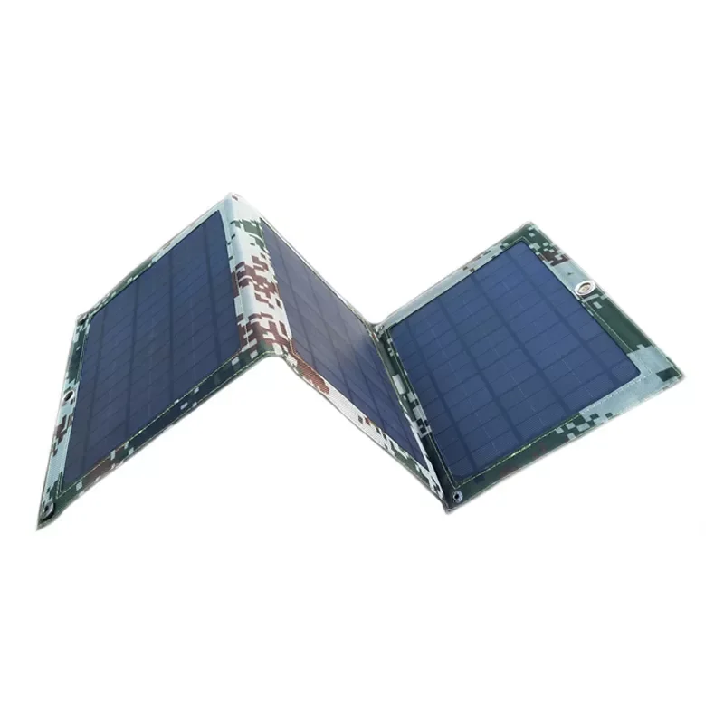 

Fovigour Solar Charger 19W Solar Panel with Dual USB Port Waterproof Foldable Camping Travel Charger