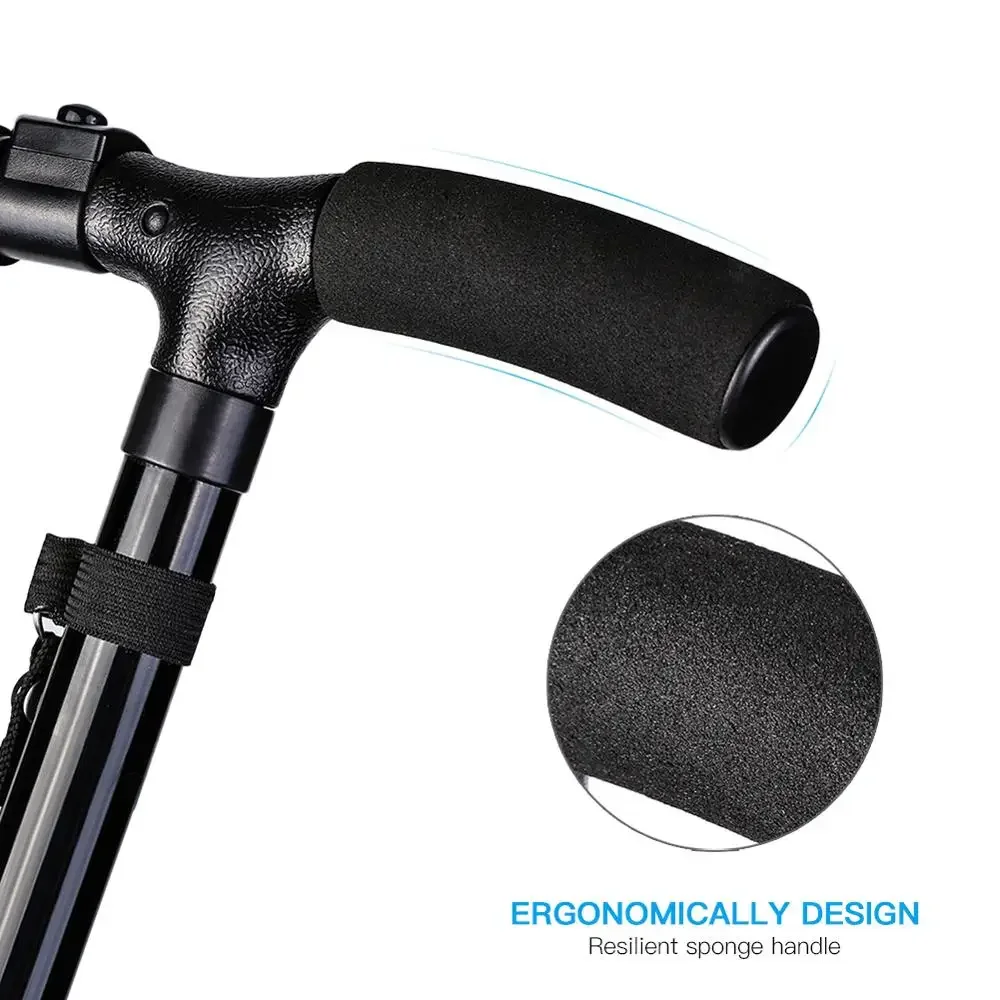 Одна подушка с ручкой выдвижная самостоящаяся складная трость Baston Crutch легкая со