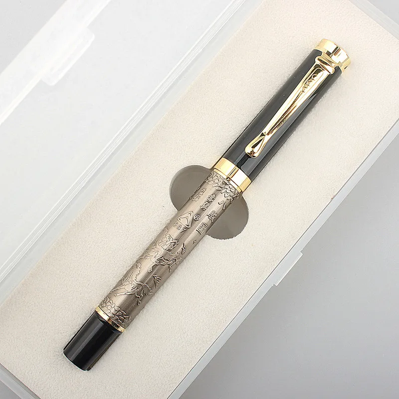 

High Quality 0.5MM Fountain Pen Full Metal Golden Clip Luxury 877 Ink Pens Writing Stationery School Office Supplies