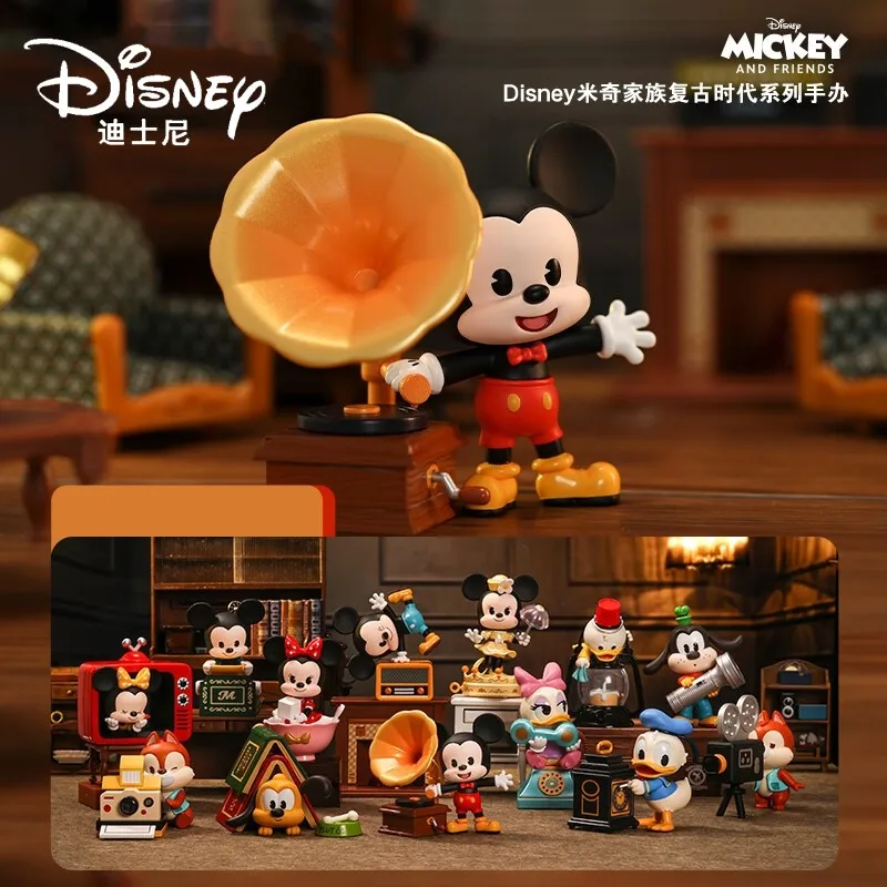 

Disney Mickey Vintage Series Kawaii Minnie Daisy Donald Duck Anime Collection Model Doll Figure Kids Toy Birthday Present