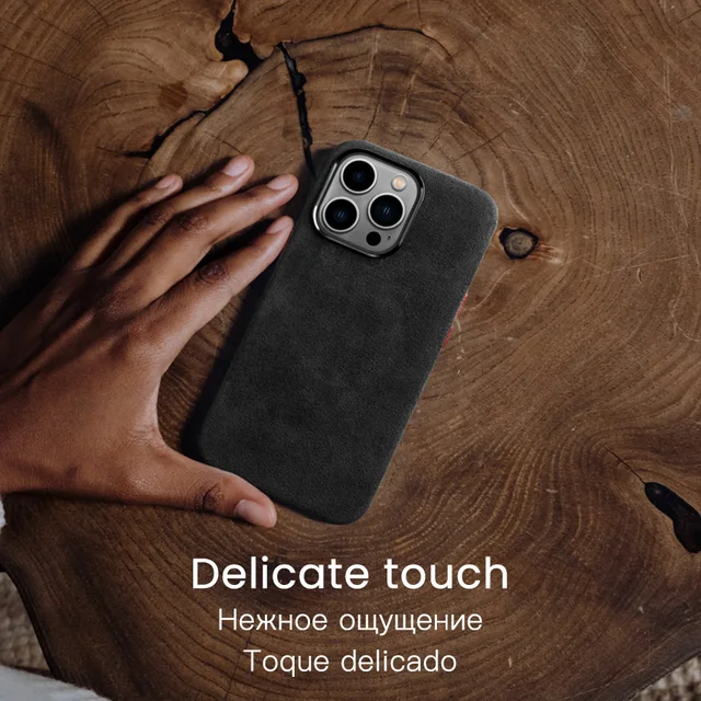 Magnetic ALCANTARA Case for iPhone 14 Pro Max 12 13 mini Luxury Artificial Leather Supercar Turn Fur Business Phone Cases Cover 4