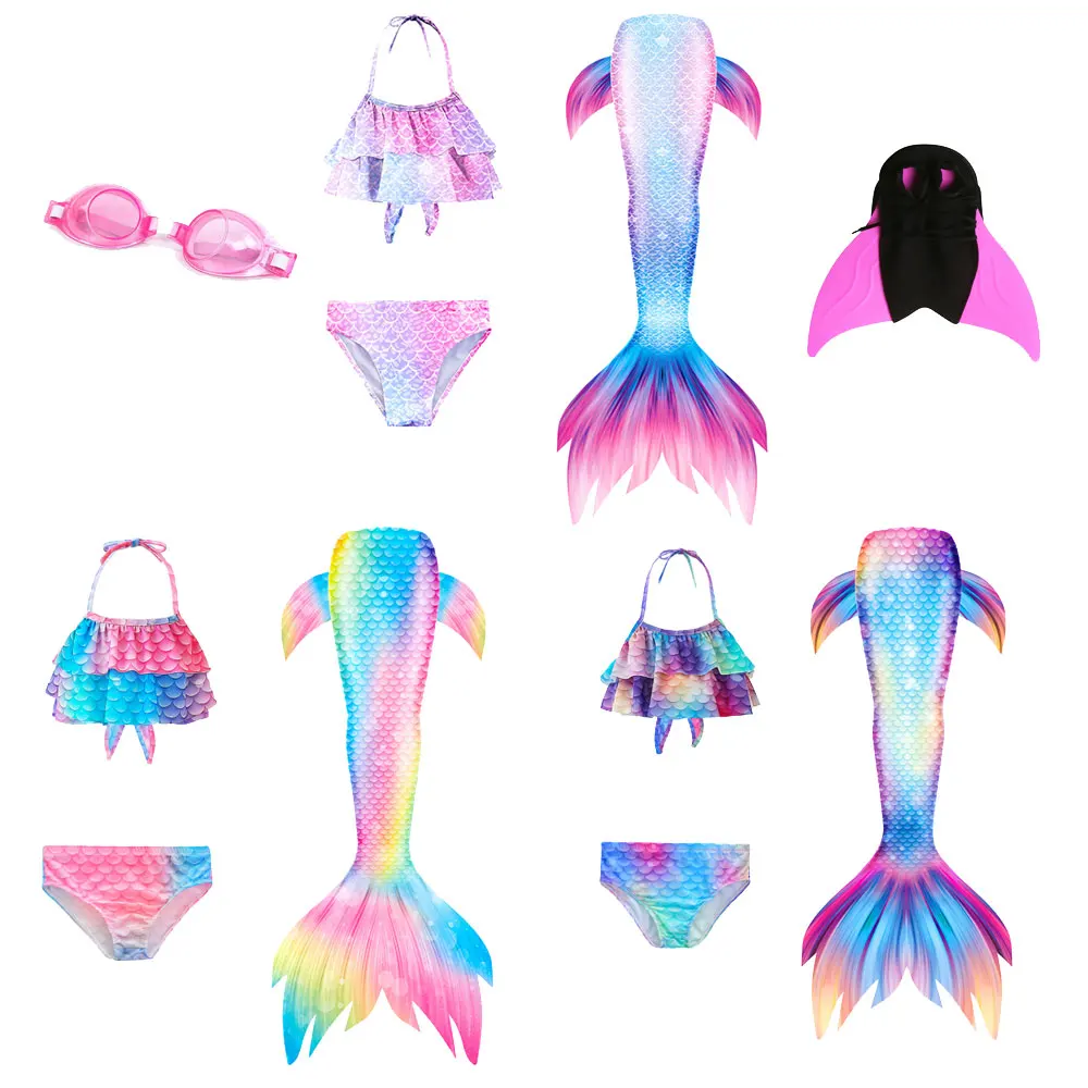 

Женский купальник-бикини с хвостом Русалочки, костюм для косплея