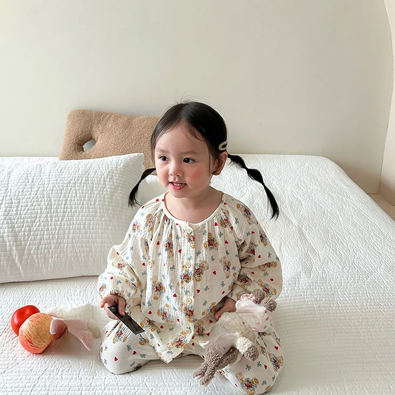 

Baby Sleepwear Sets for Girl Boy Spring Summer Infant Cartoon Long Sleeve Shirt+Pants Newborn Kids Baby Suits Clothing