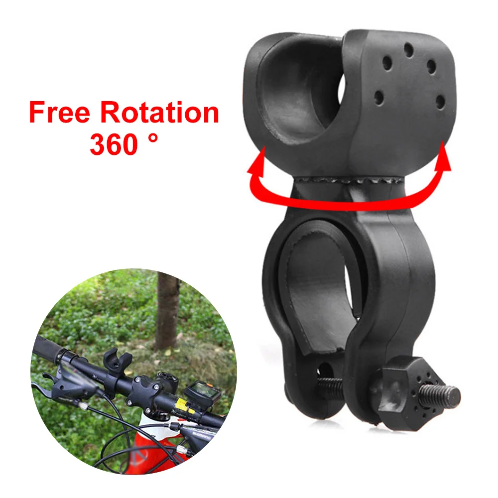 

Bicycle Lights Mount Holder 360 Rotation Cycling Bike Flashlight LED Torch Bracket Mount Holder Sports Accessories