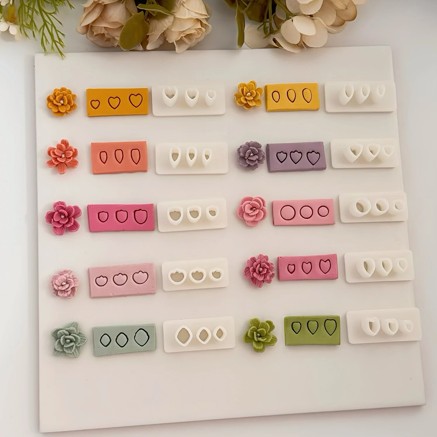 Мини-лепесток цветка резак для полимерной глины инструмент серьги сделай сам