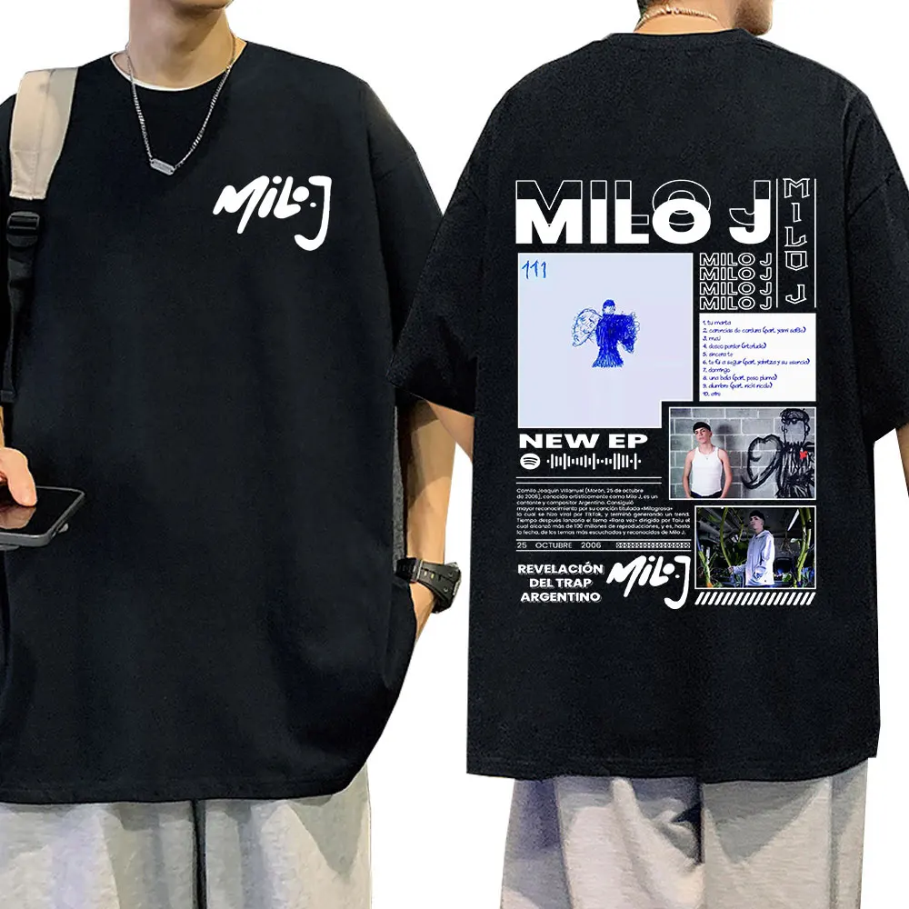 Рэпер Milo J 111 альбом графические футболки мужские и женские модные в стиле хип-хоп