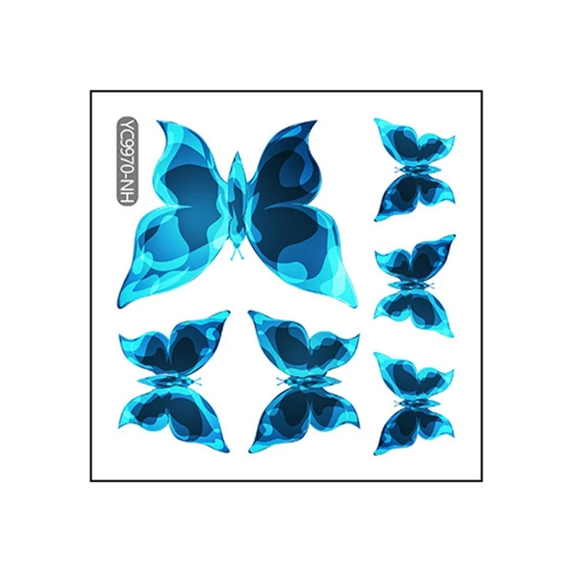 

H55A Blue Luminous Wall Decal Decorative Holiday New Year Party Decoration