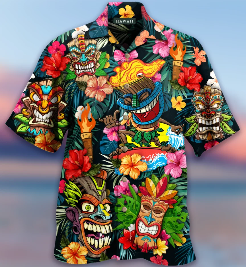 Cool and fashionable street shirt, multi-color floral loose Hawaiian shirt, men's versatile trend, high-quality personality and