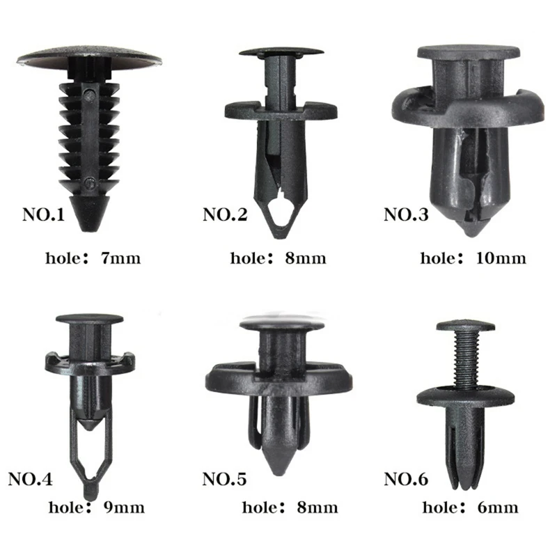 

200x Bumper Retainer Most Popular Sizes Expansion Screws Plastic Fender Clips