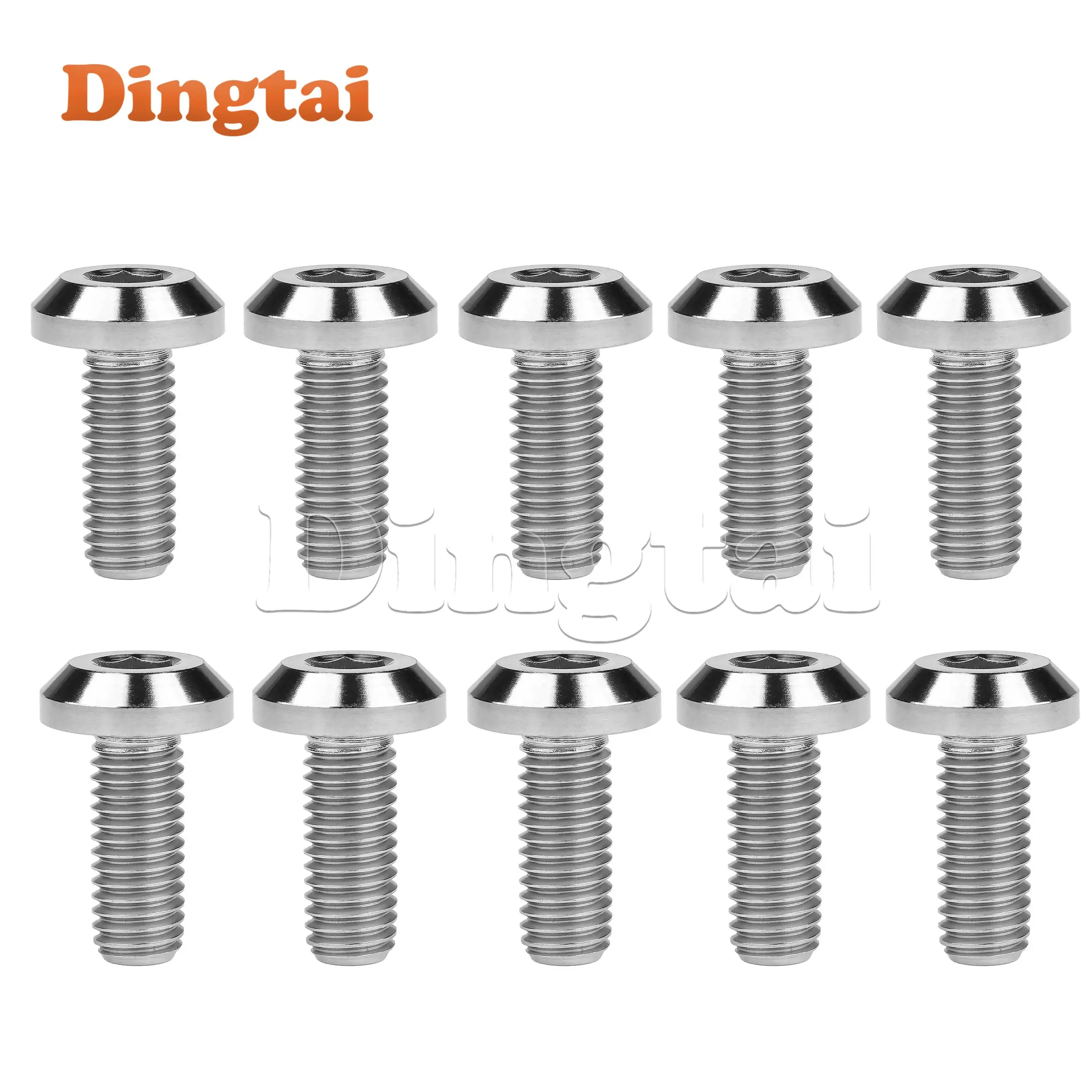

Dingtai Титановые болты 10 шт., M6/M8x12/15/20/25/30/35/40 мм