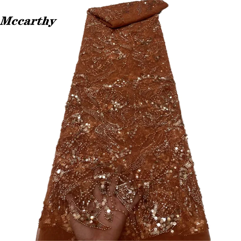 

Новейшие Роскошные бусины, кружевная Высококачественная африканская кружевная ткань с блестками для жениха, кружевная ткань ручной работы для свадебного платья, кружевная ткань для невесты