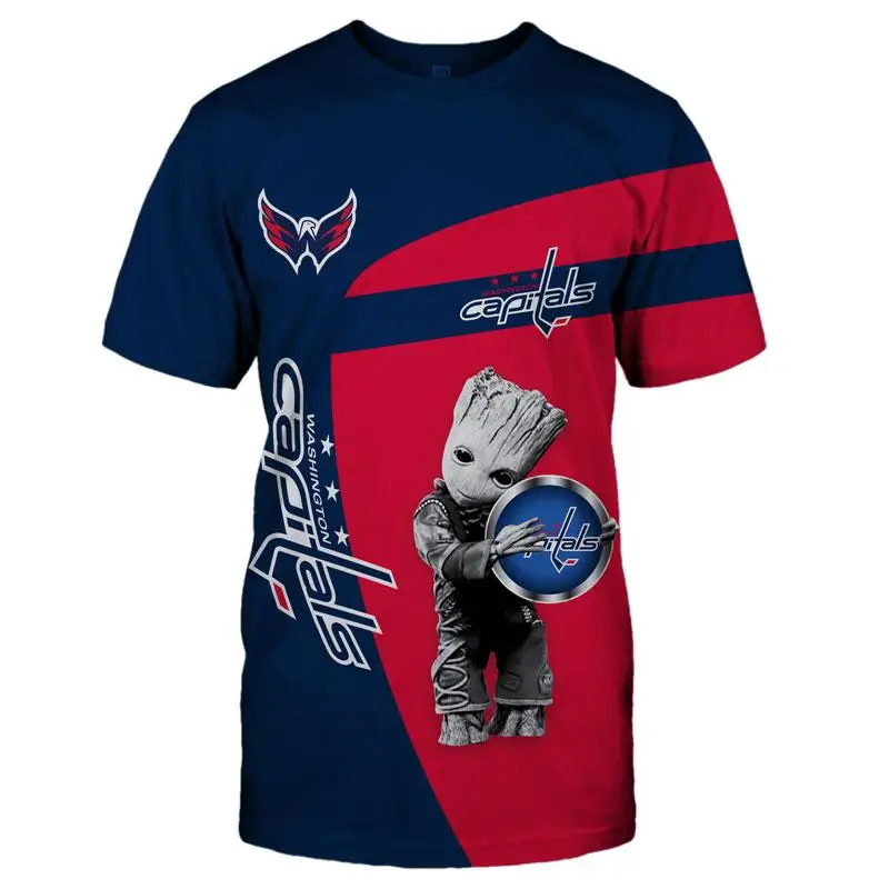 Новая летняя мужская красивая футболка для хоккея с шайбой Повседневная модная