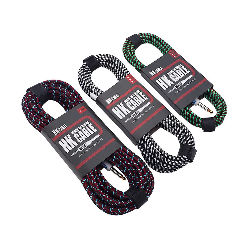 

Guitar Audio Cable HK Brand 3m Audio Pickup Electric Guitar Cable Connecting Line Musical Instrument Accessories