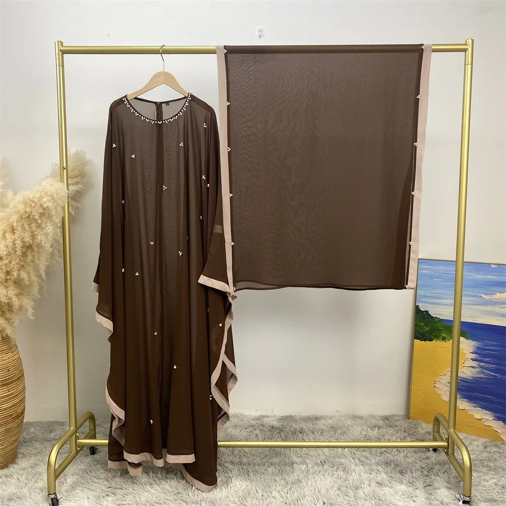 Мусульманская Мода А-силуэта Абая Женское Повседневное Длинное Платье С