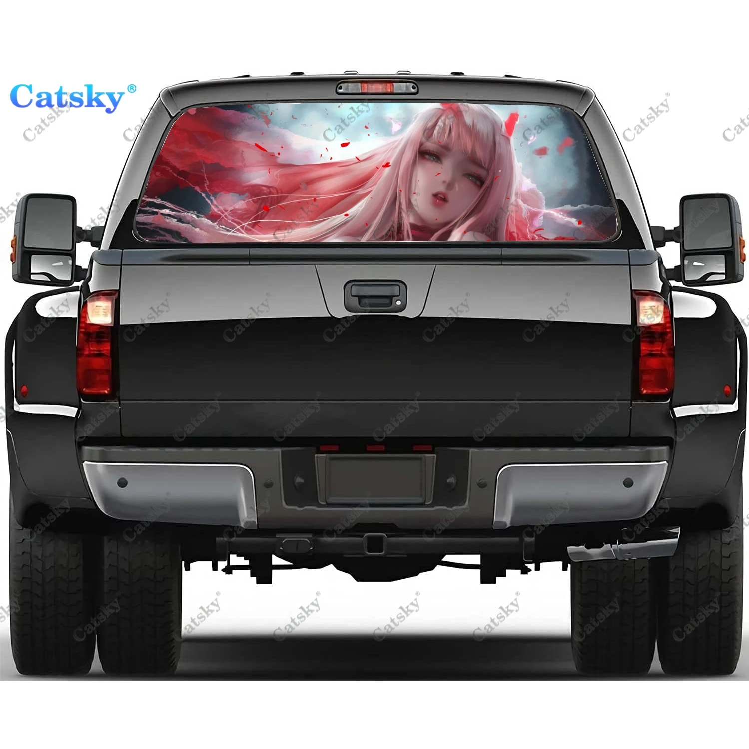 

Сексуальные милые наклейки на заднее стекло для грузовика, наклейка на окно пикапа, графические перфорированные виниловые наклейки на заднее окно