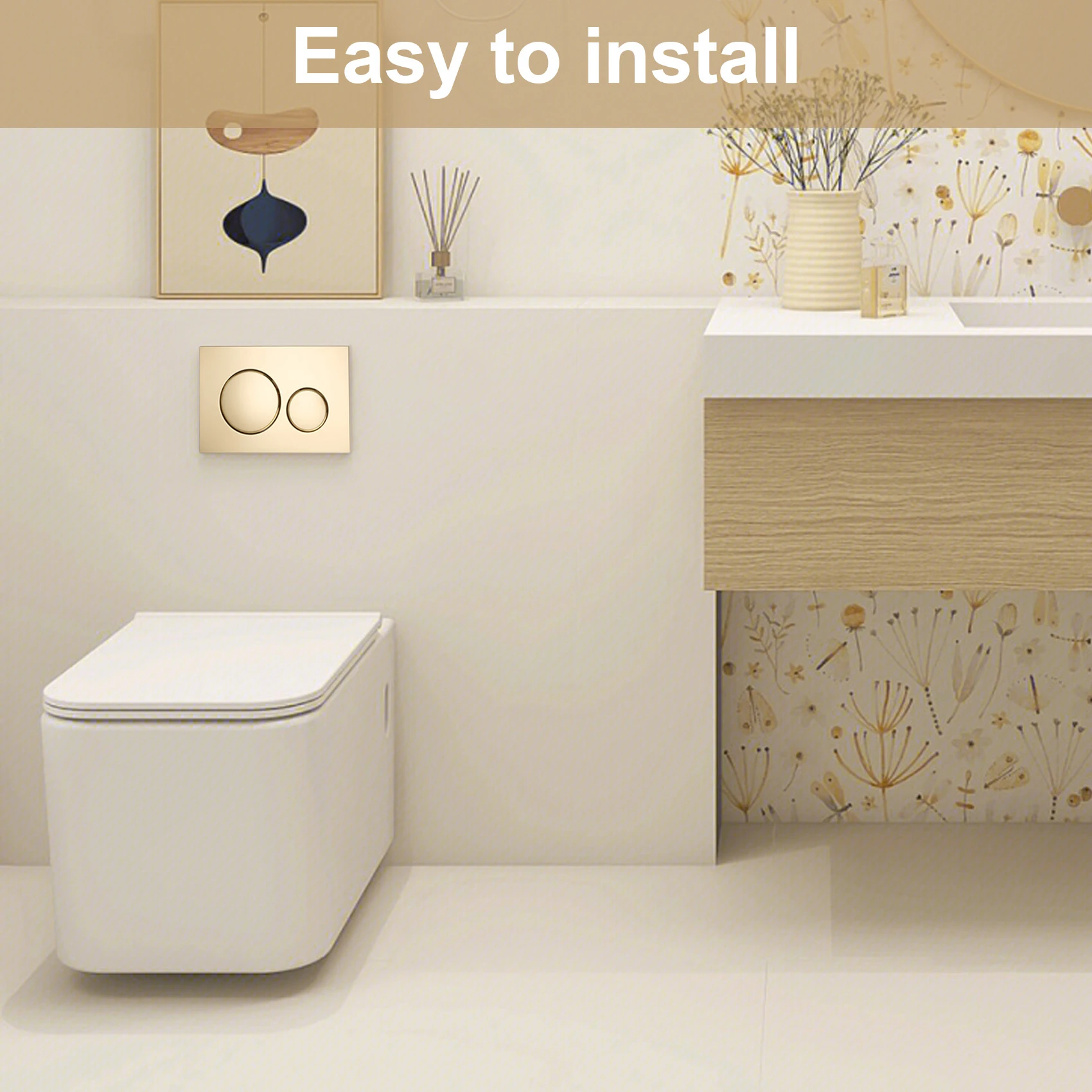 Для Geberit Sigma20 пластина с двойным смывом современная пластиковая золотой