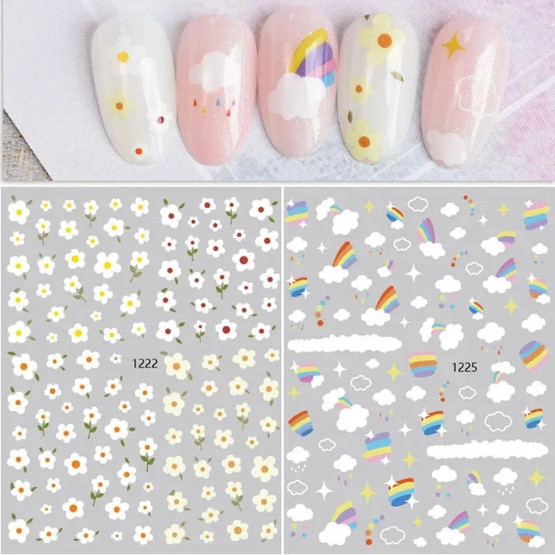 Облака медведь Цветы Милая Наклейка для фото клейкая наклейка симпатичная