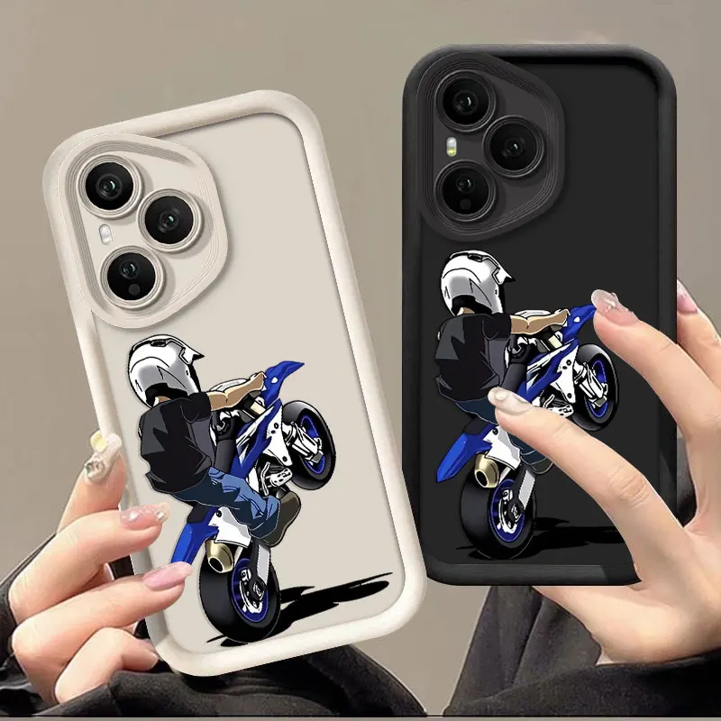 Фото Силиконовый чехол из ТПУ для Honor 400 Pro 400 Lite Smart 5G, защитный, ударопрочный, с принтом Motocyber. №1