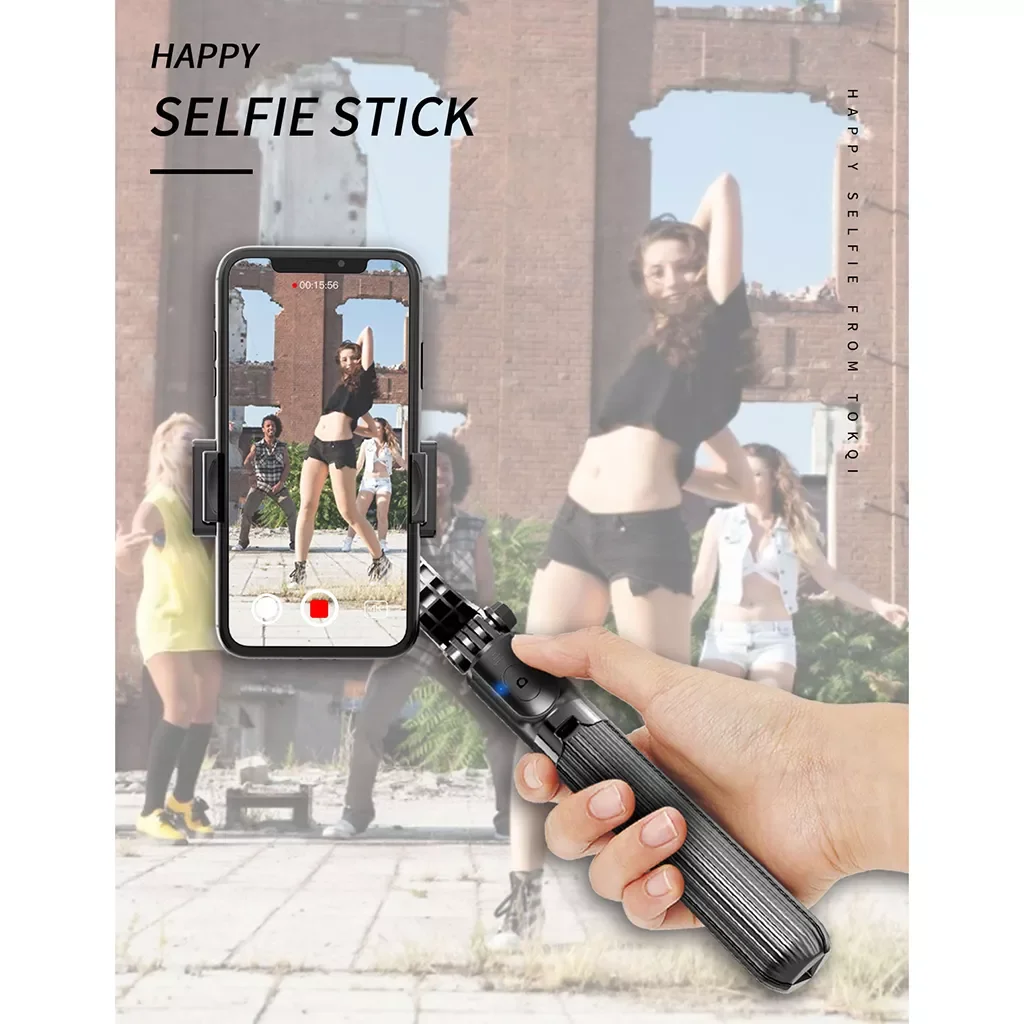 

2022New Handheld Gimbal Stabilizer Anti-Shake Bluetooth Selfie Stick Holder Adjustable Tripod Smart Phone Holder For IOS Android